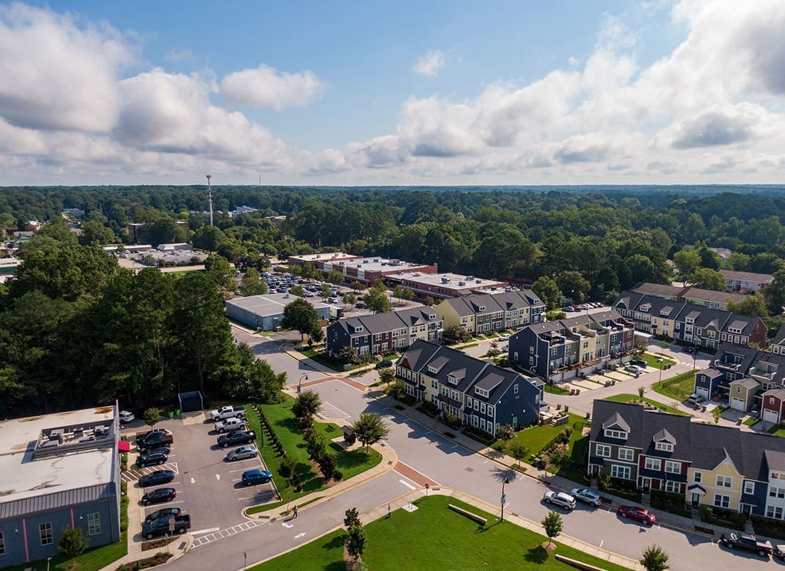 Wake Forest, NC - Aerial view of Wake Forest, NC